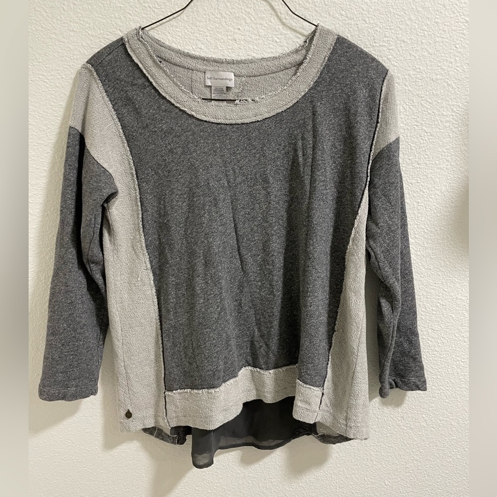 Soft Surroundings Gray Knit Top